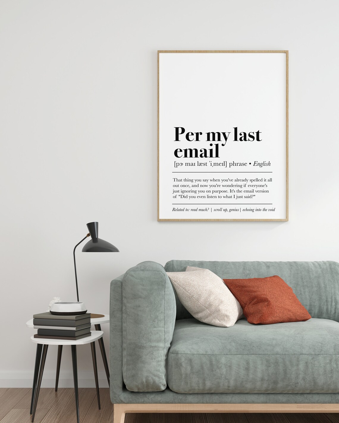 Per My Last Email Definition Funny Office Art Print - Image 2