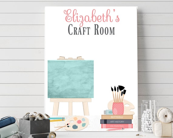 Craft Room Personalized Art Room Sign Art Supplies Print Paint And Sketch Decor 5x7 8x10 11x14 16x20 Custom Wall Decor Diy Decor