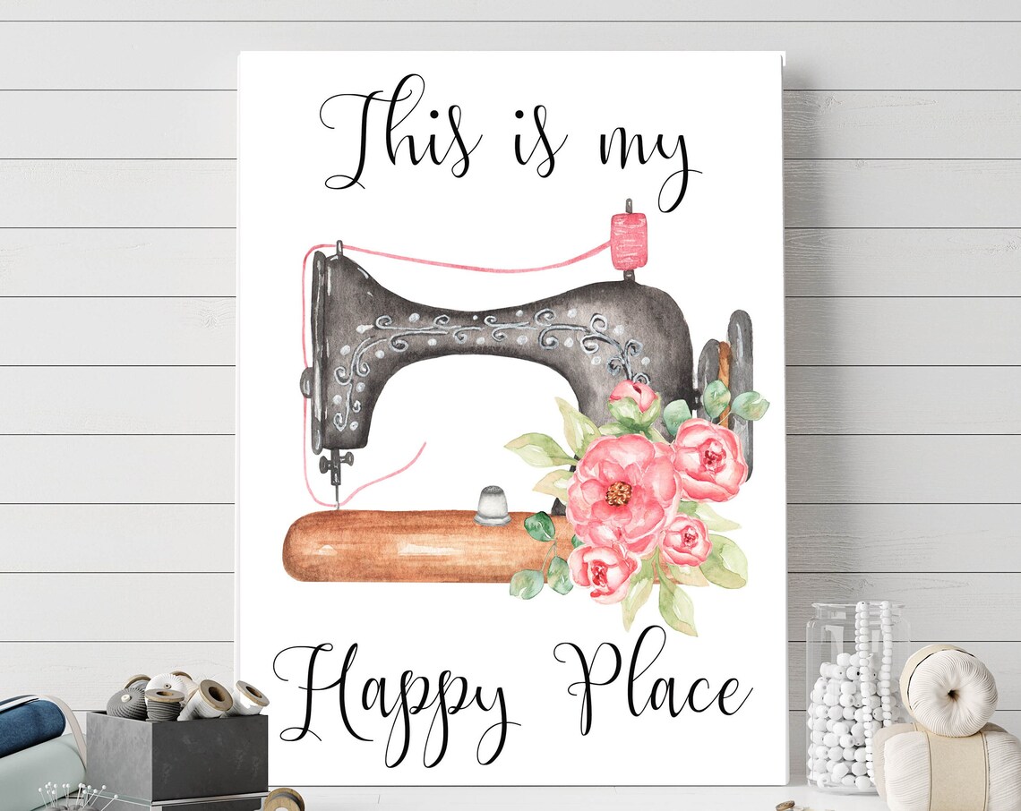 This Is My Happy Place Sewing Room Art Print