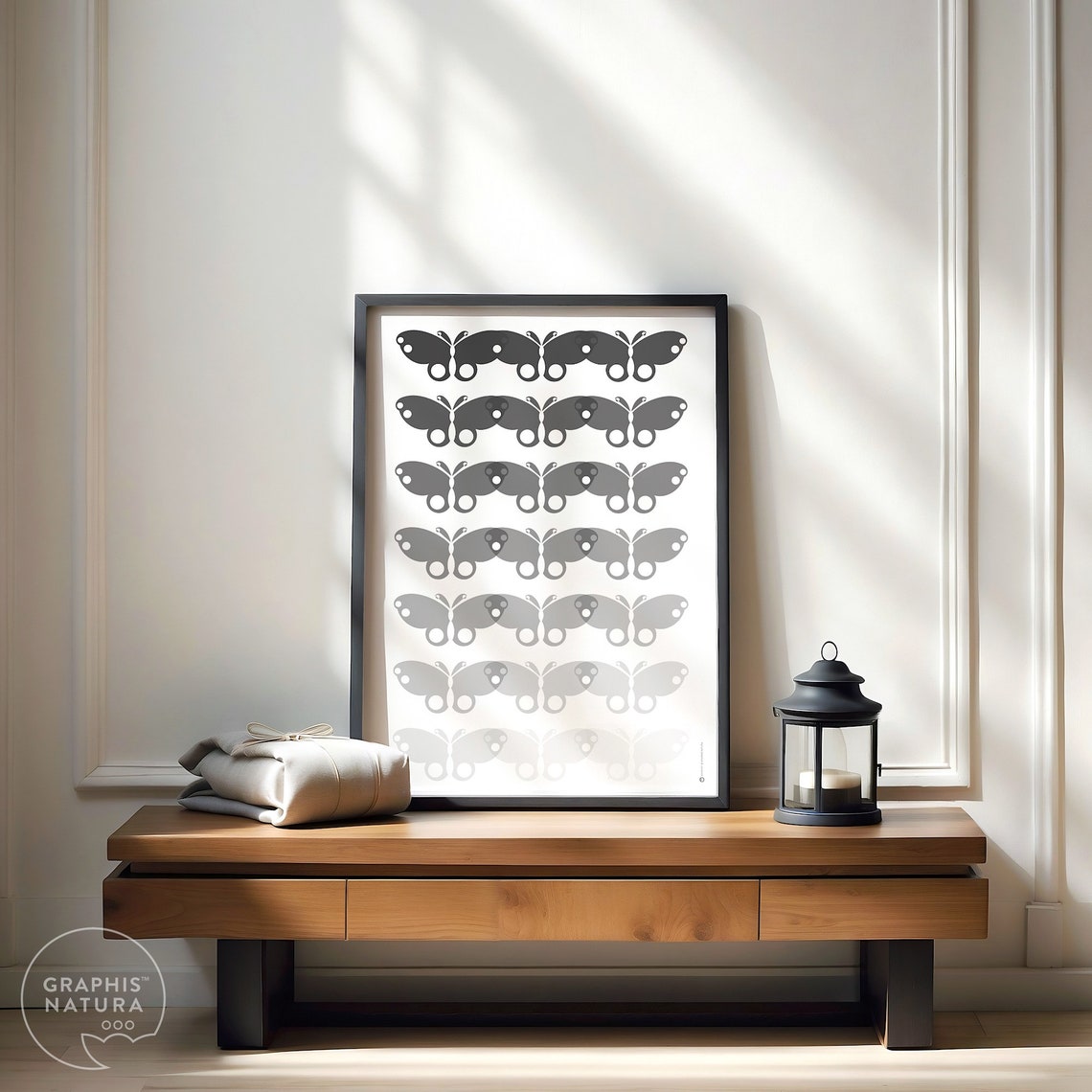 Butterfly Wall Art Print Gray Hues Butterfly Art Print Minimalist Butterfly Poster Nature Inspired Art Modern Decor One Of A Kind Gift - Image 4
