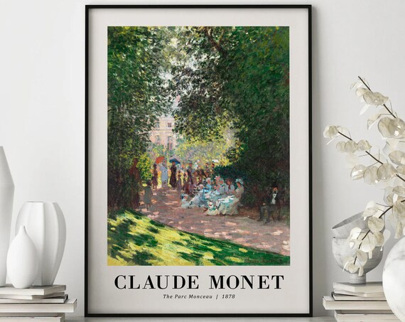 The Parc Monceau 1878 By Claude Monet Poster Wall Art Poster Print Wall Decor Art Impressionism Park Nature Monet Art Fine Art