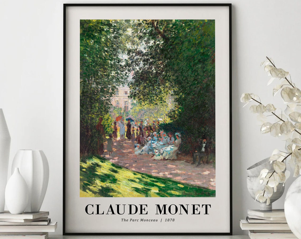 Claude Monet The Parc Monceau 1878 Impressionist Park Scene Poster