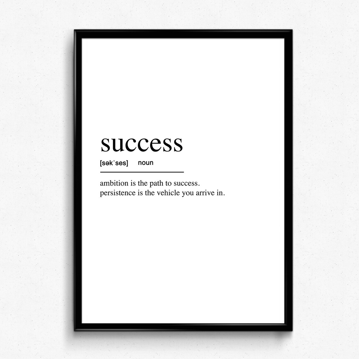 Success Definition Print, Modern Inspirational Quote