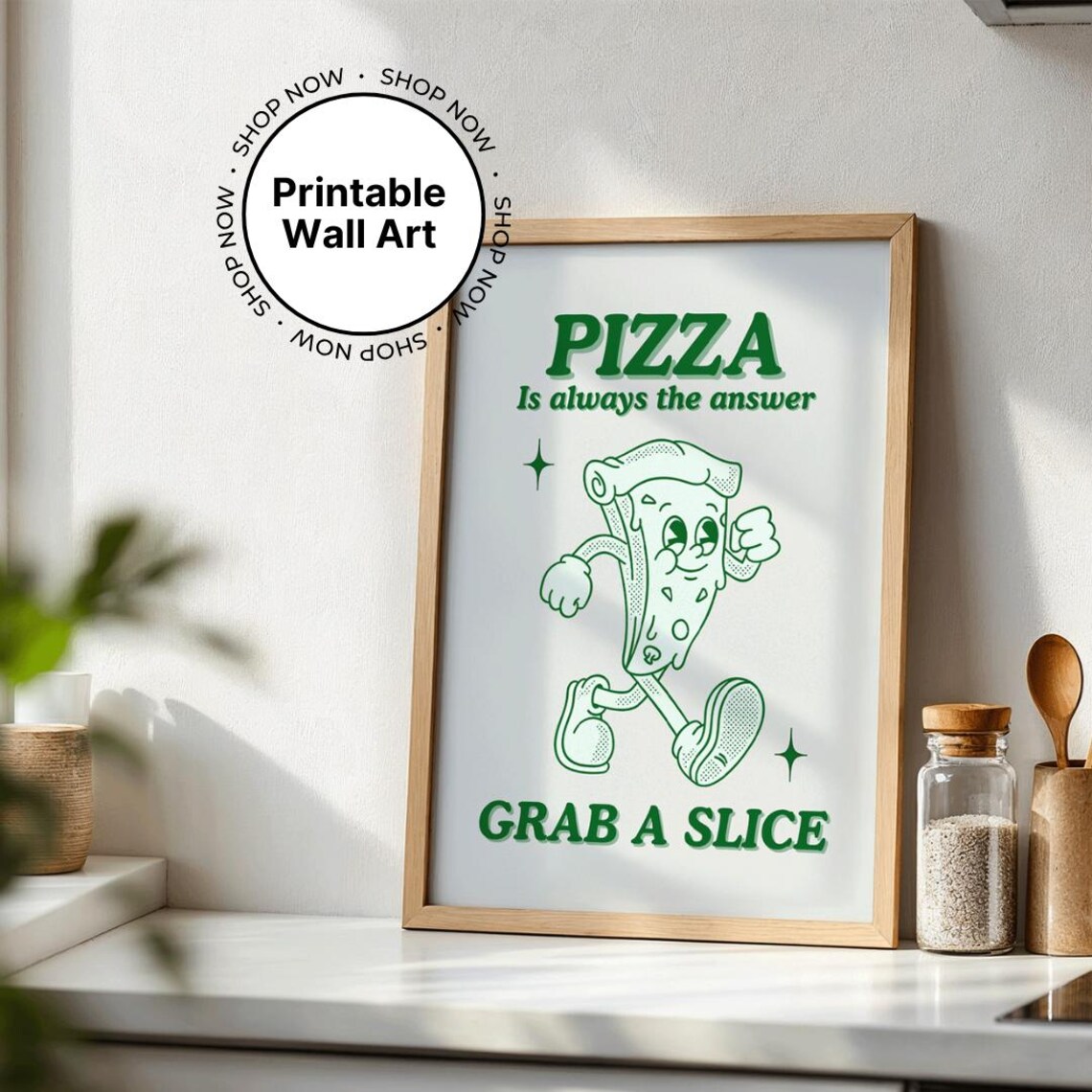 Pizza Is Always The Answer, Retro Kitchen Diner