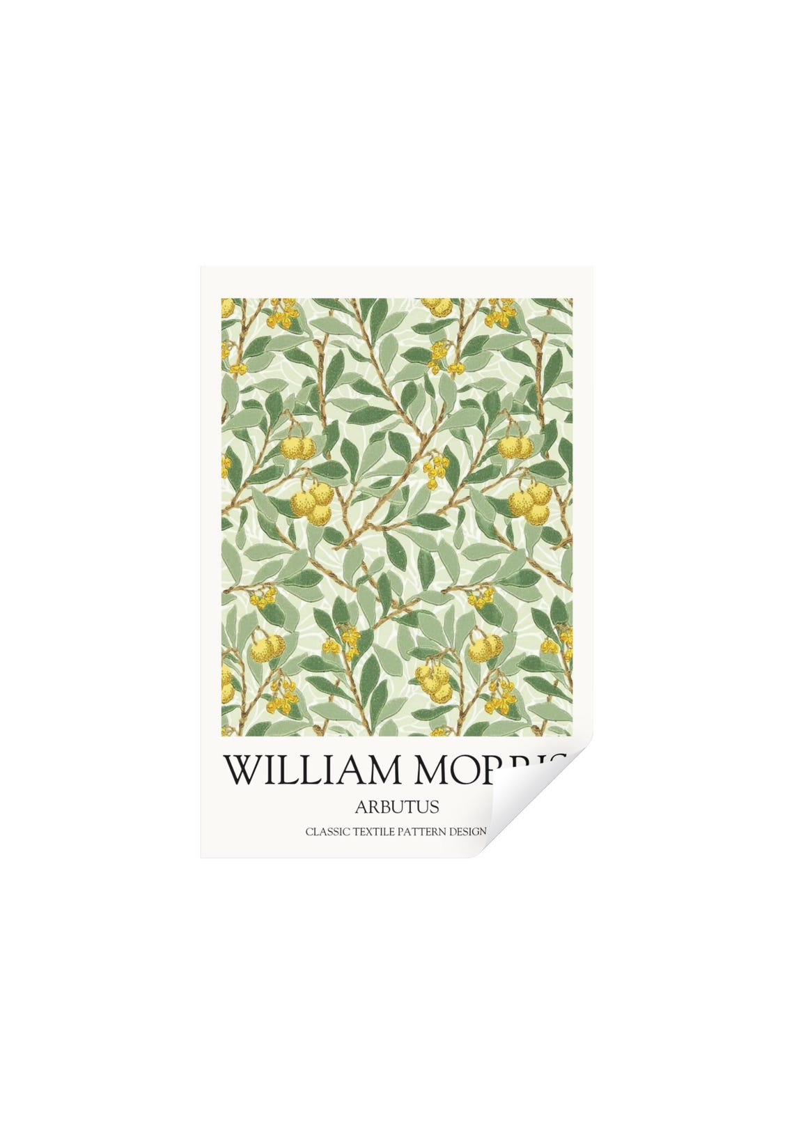 William Morris Arbutus Sage And Lemon, Vintage Poster - Image 2