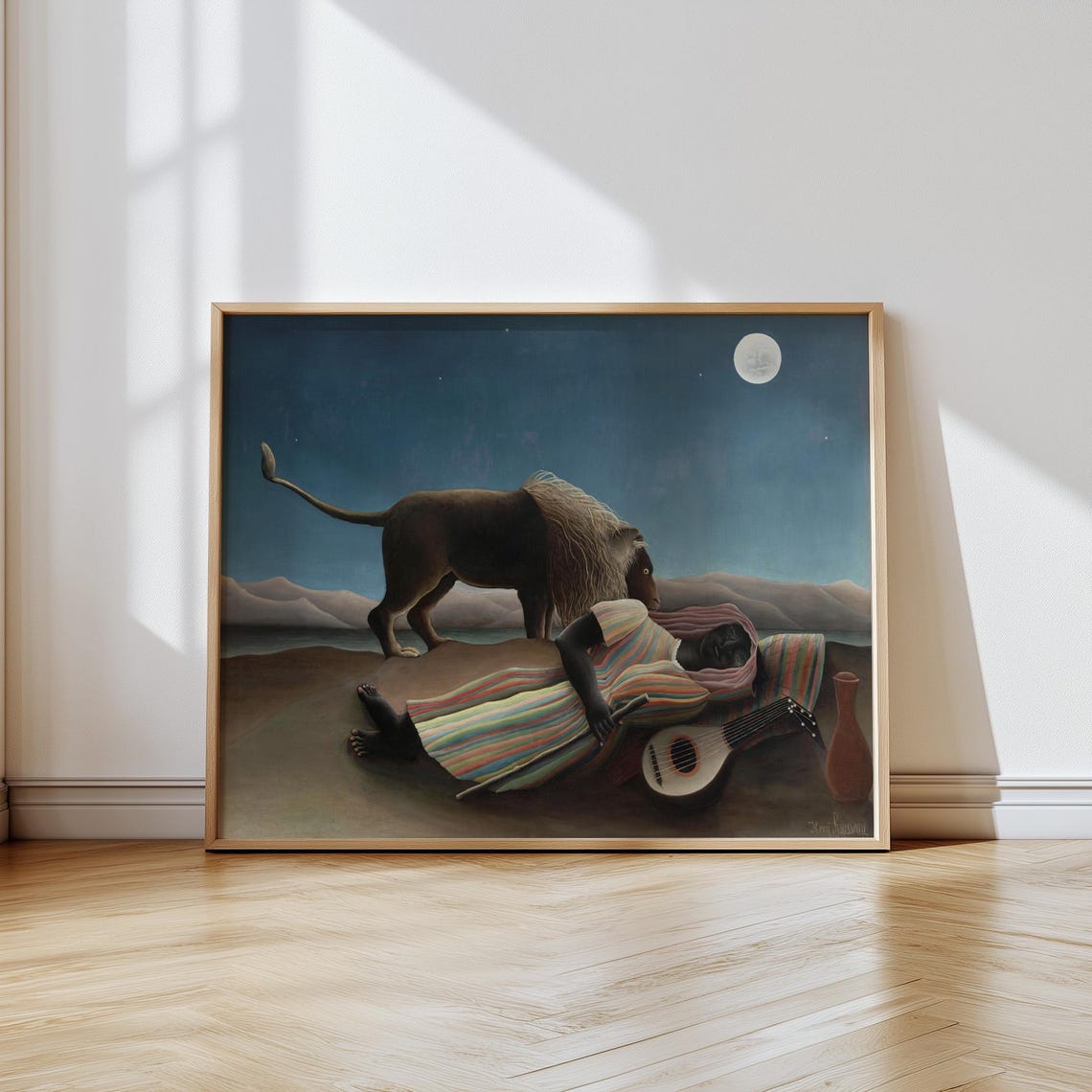 Henri Rousseau The Sleeping Gypsy Lion Moonlit Desert Art Poster