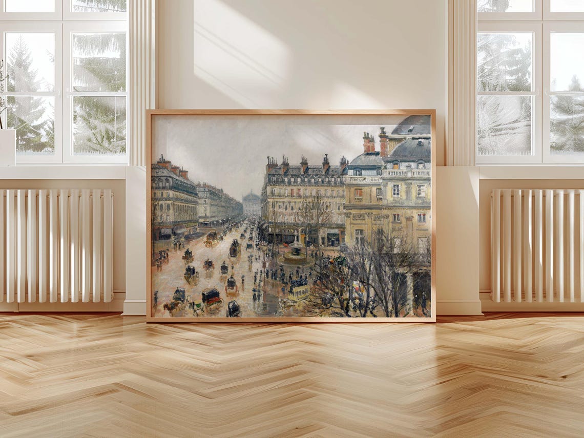 Camille Pissarro Paris Theatre Square Vintage Impressionist Poster