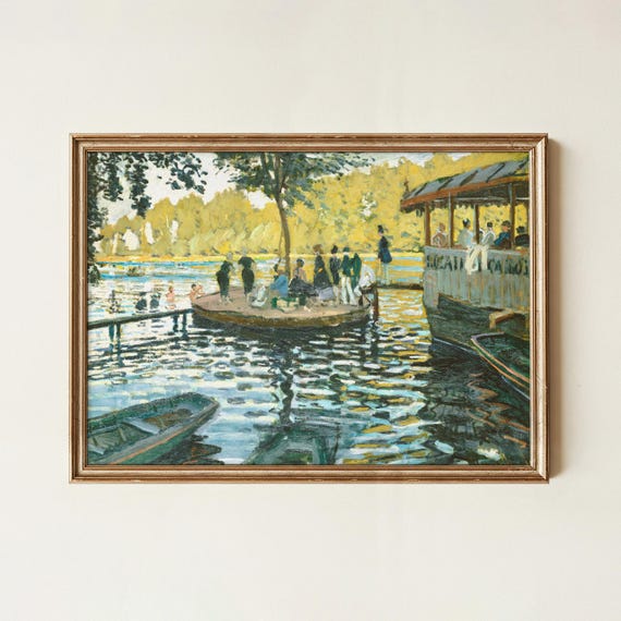 La Grenouillre By Claude Monet Vintage Art