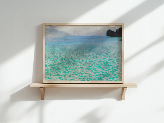 Gustav Klimt Attersee Lake Turquoise Water Modern Art Poster