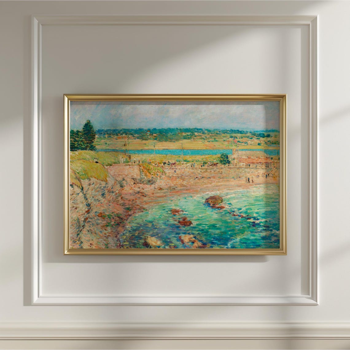 Childe Hassam Baileys Beach Newport Vintage Coast Scene Poster