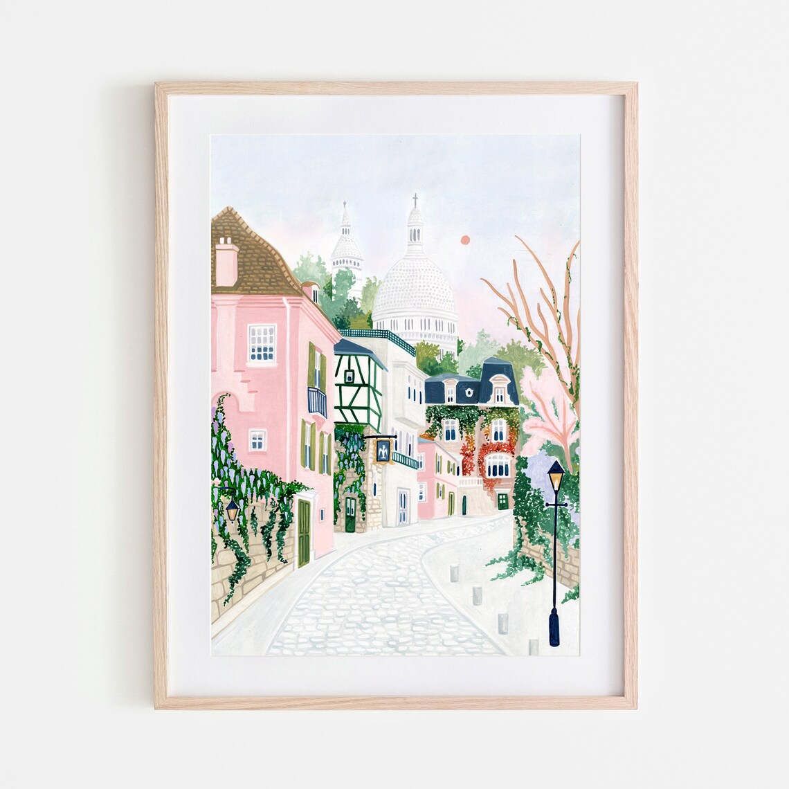 Montmartre Paris Travel Poster, Paris Wall Art