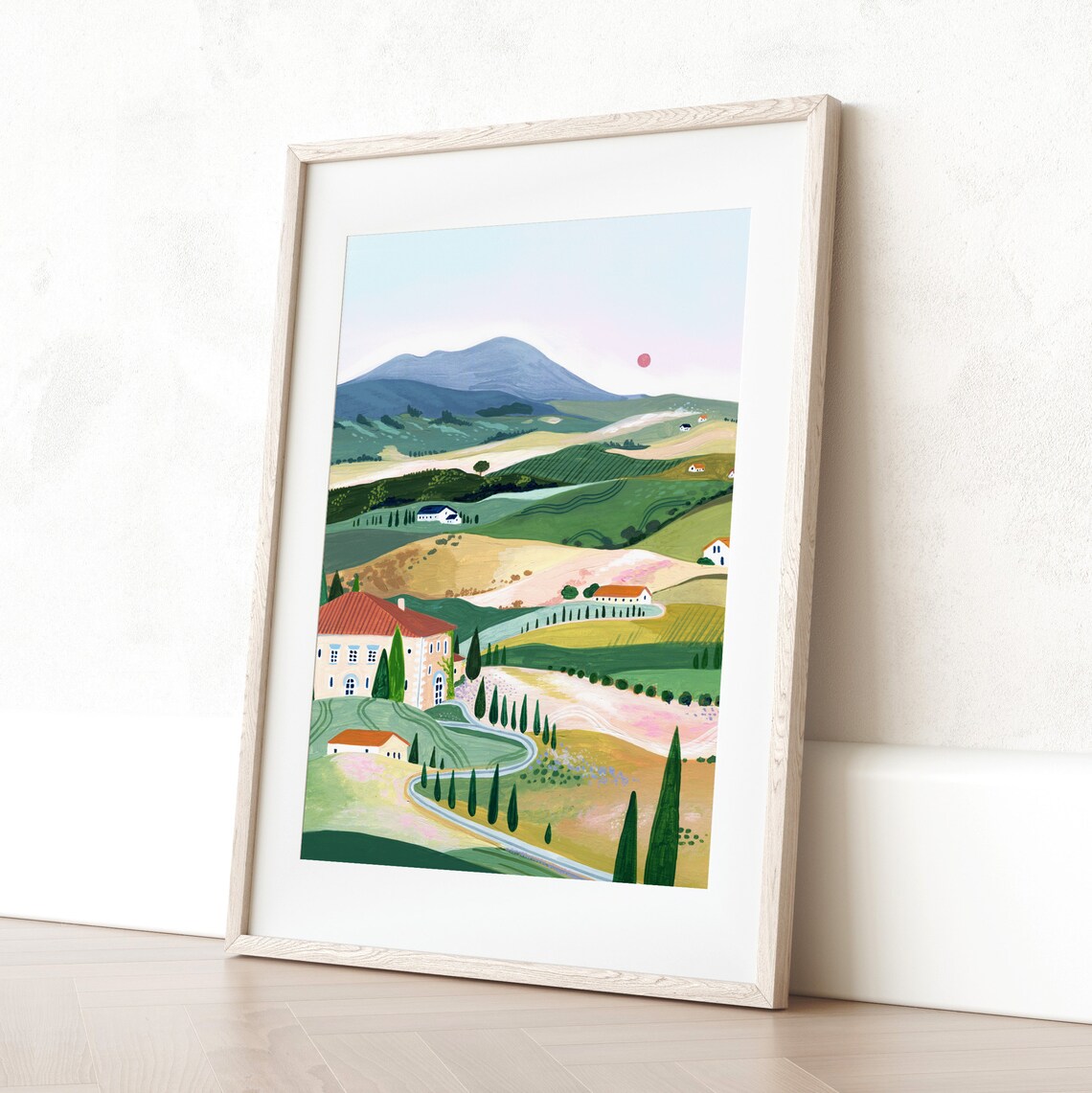 Tuscany Val Dorcia Travel Poster, Italy Wall Art - Image 2