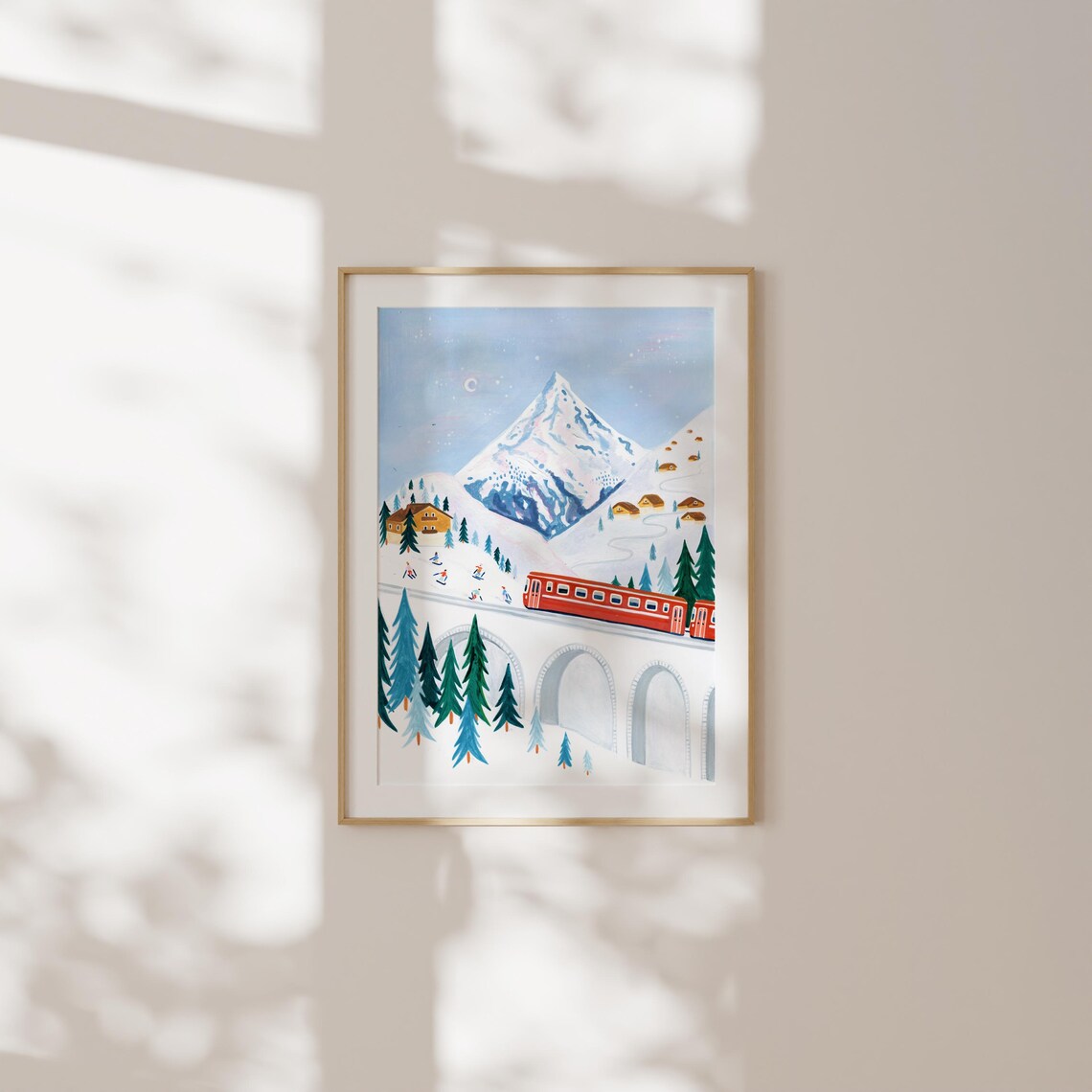 Zermatt Switzerland Skiing Poster, Swiss Alps Travel - Image 4