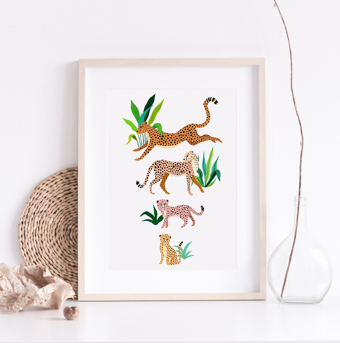 Cheetah Print Big Cats Nursery Art Print - Image 3
