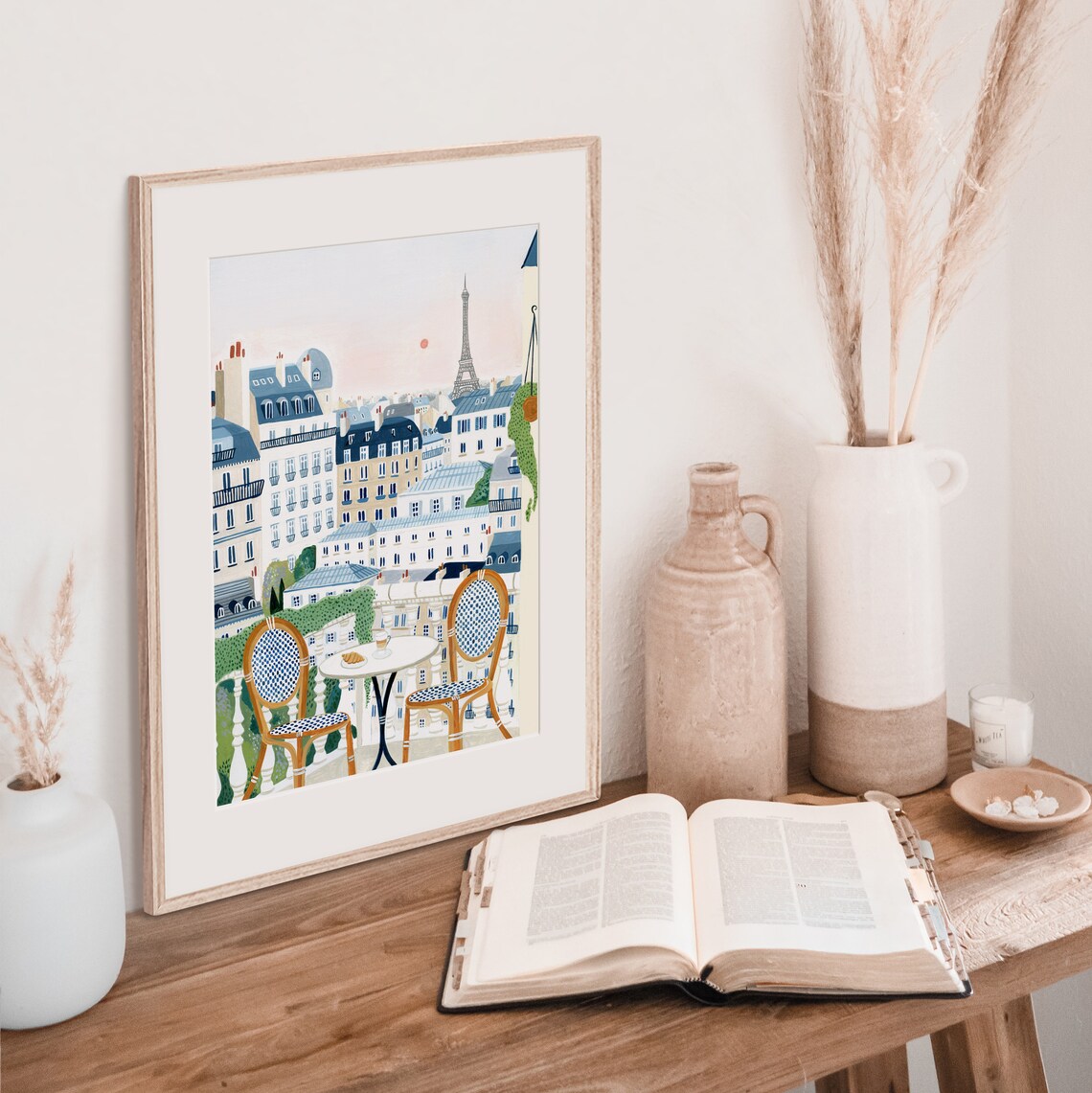 Paris Eiffel Tower Travel Poster, Paris Decor - Image 2