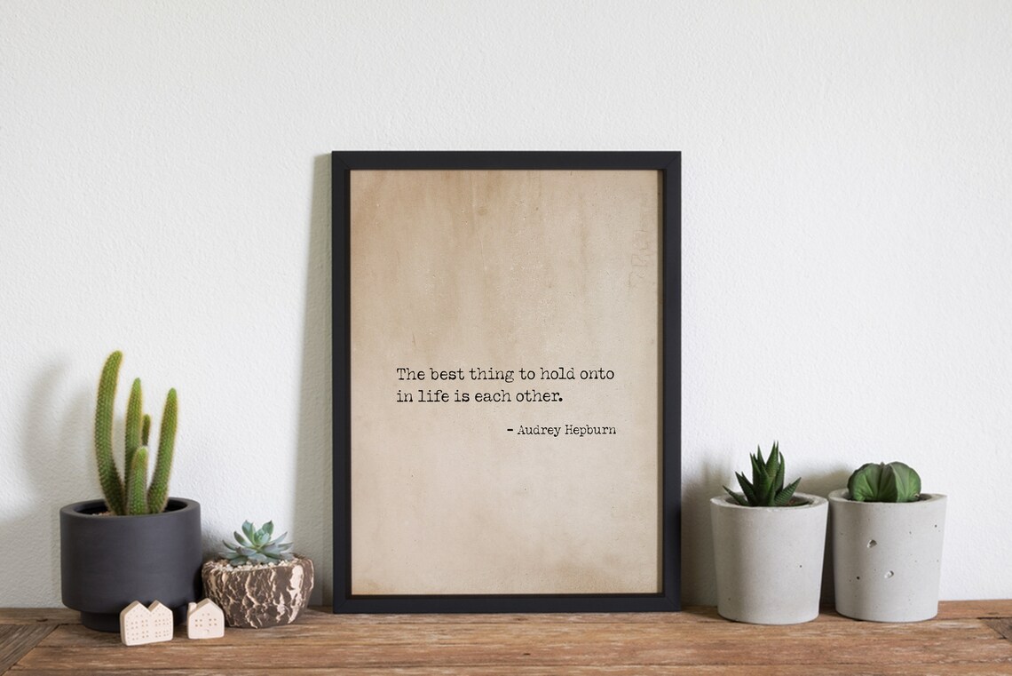 Audrey Hepburn Quote Wall Decor, Retro Home Print - Image 2