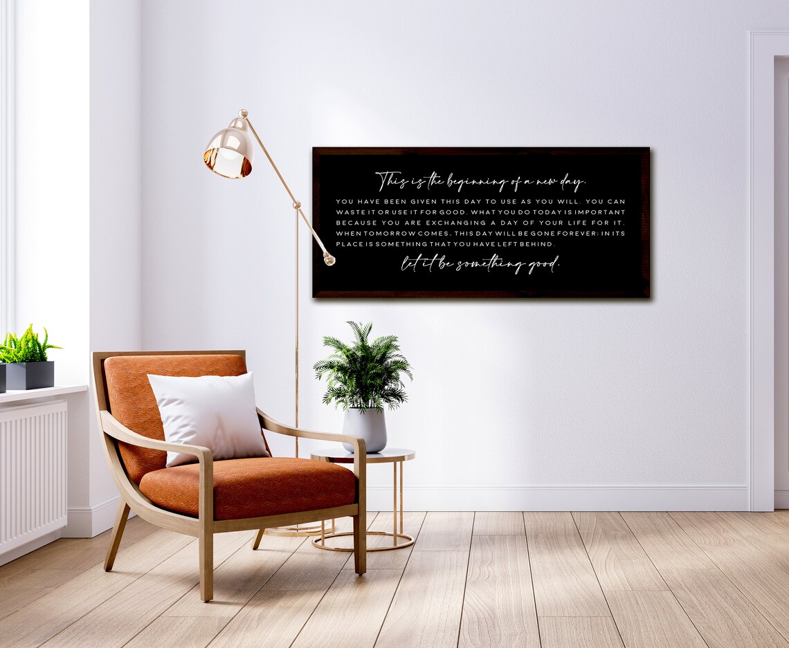 This Is The Beginning Of A New Day Let It Be Something Good Quote Poster - Image 2