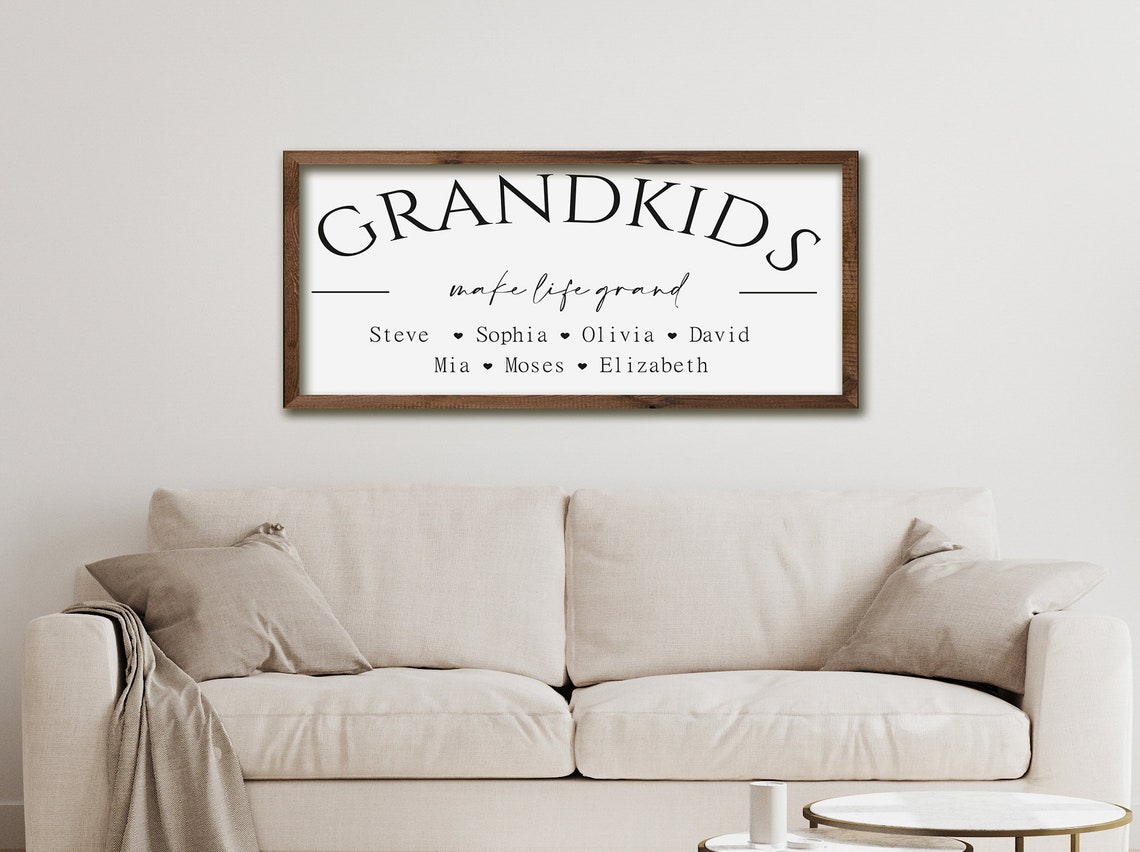 Mothers Day Gift For Grandma Grandkids Make Life Grand Grandchildren Sign Gift For Grandma Gift For Grandma Gather Sign Wooden Signs - Image 2