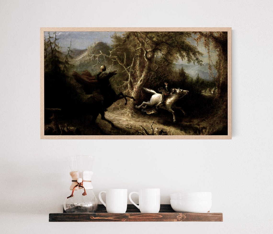 Frame TV Headless Horseman Vintage Halloween Gothic Sleepy Art Poster - Image 3