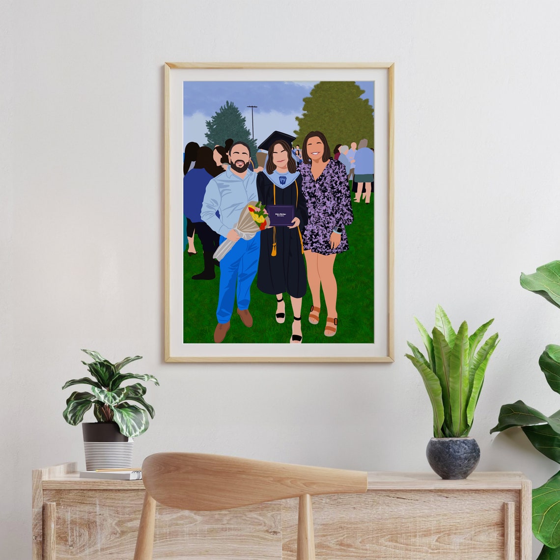 Custom Graduation Portrait With Dog Cambridge University 2023 Poster - Image 4