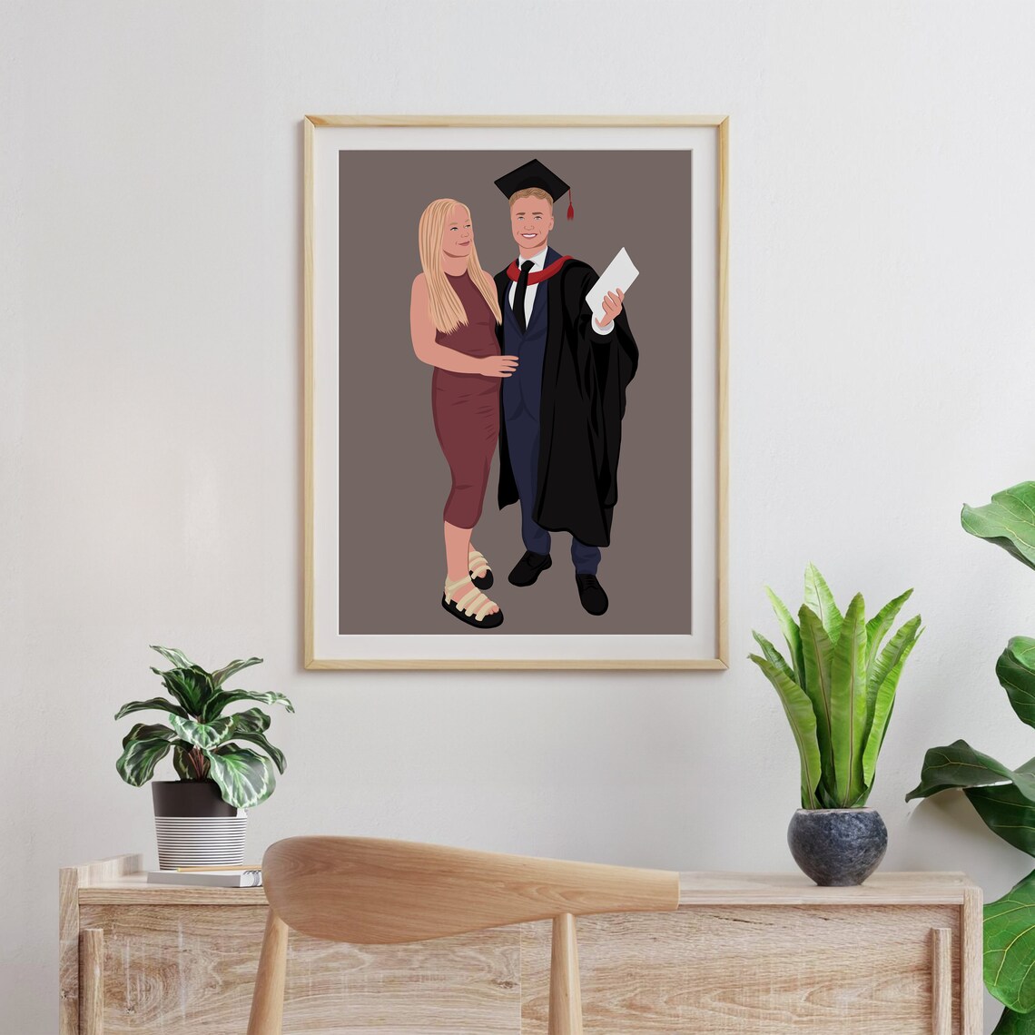 Custom Graduation Portrait With Dog Cambridge University 2023 Poster - Image 3