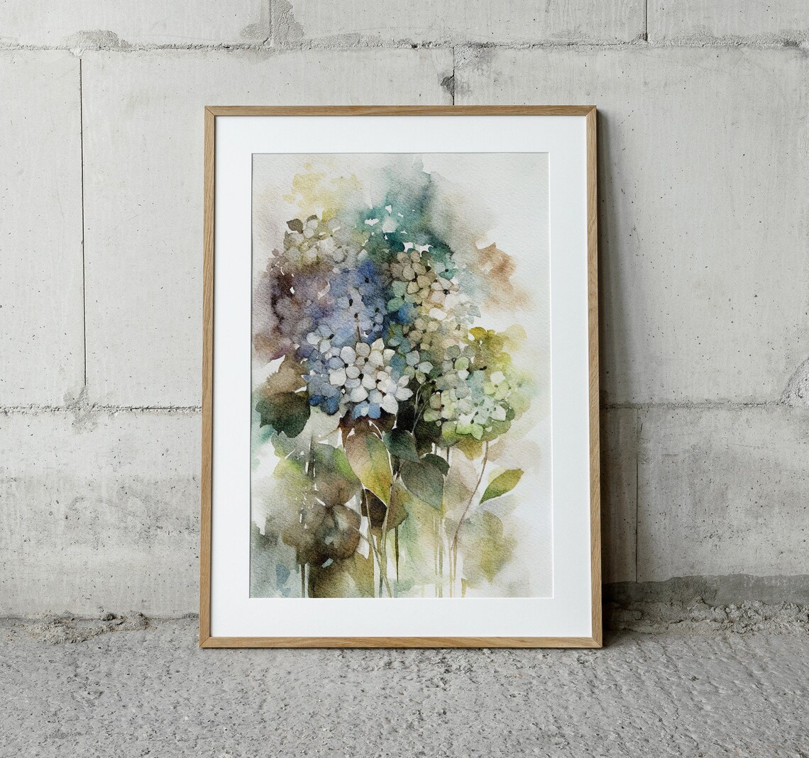 Hydrangea Watercolor Art Print, Botanical Floral - Image 4