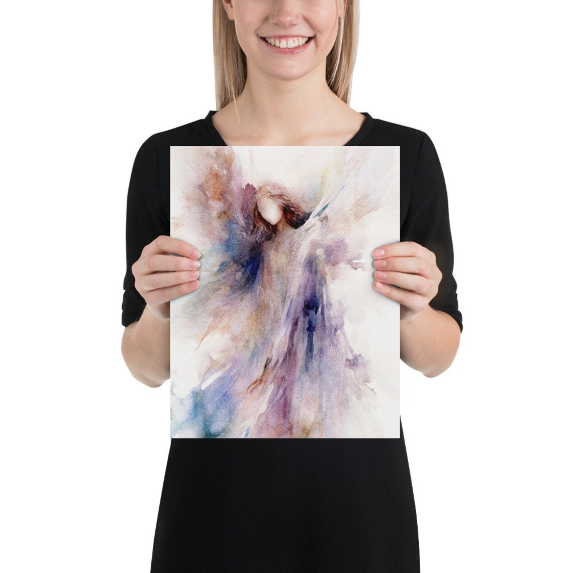 Abstract Angel Art Print, Guardian Angel Wall Art - Image 2