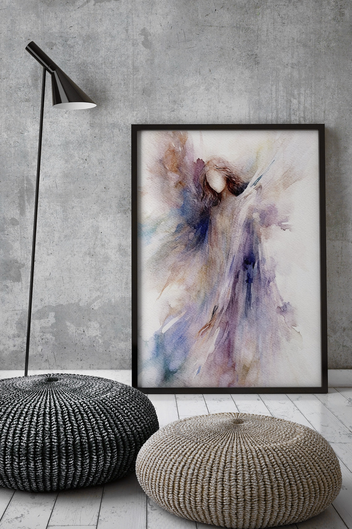 Abstract Angel Art Print, Guardian Angel Wall Art - Image 3