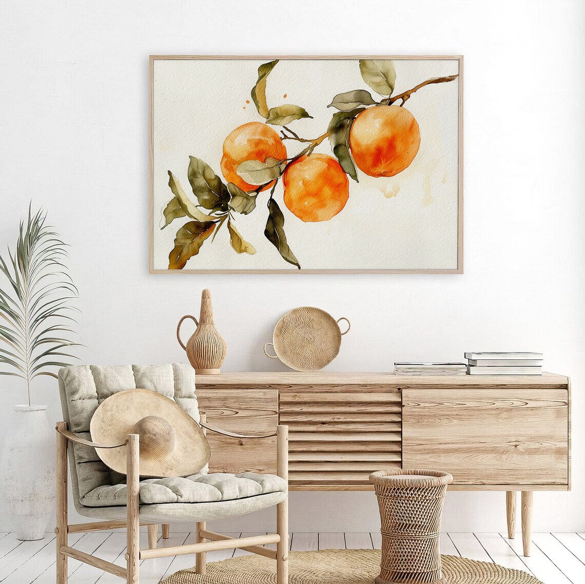Orange Tree Watercolor Art Print, Botanical Kitchen Decor - Image 3