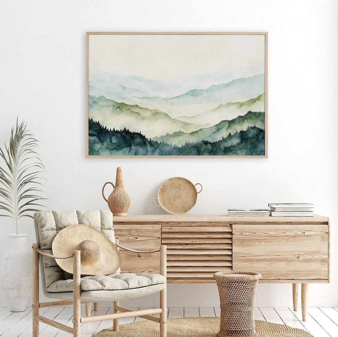 Blue Ridge Mountains Watercolor Print, North Carolina - Image 5