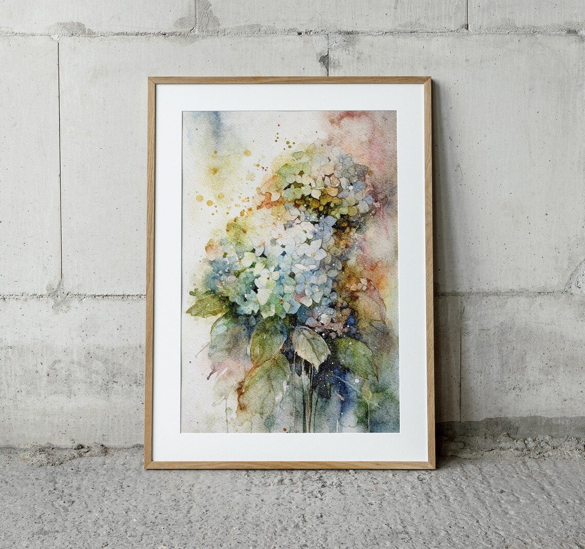 Hydrangea Watercolor Floral Art Print, Botanical - Image 3