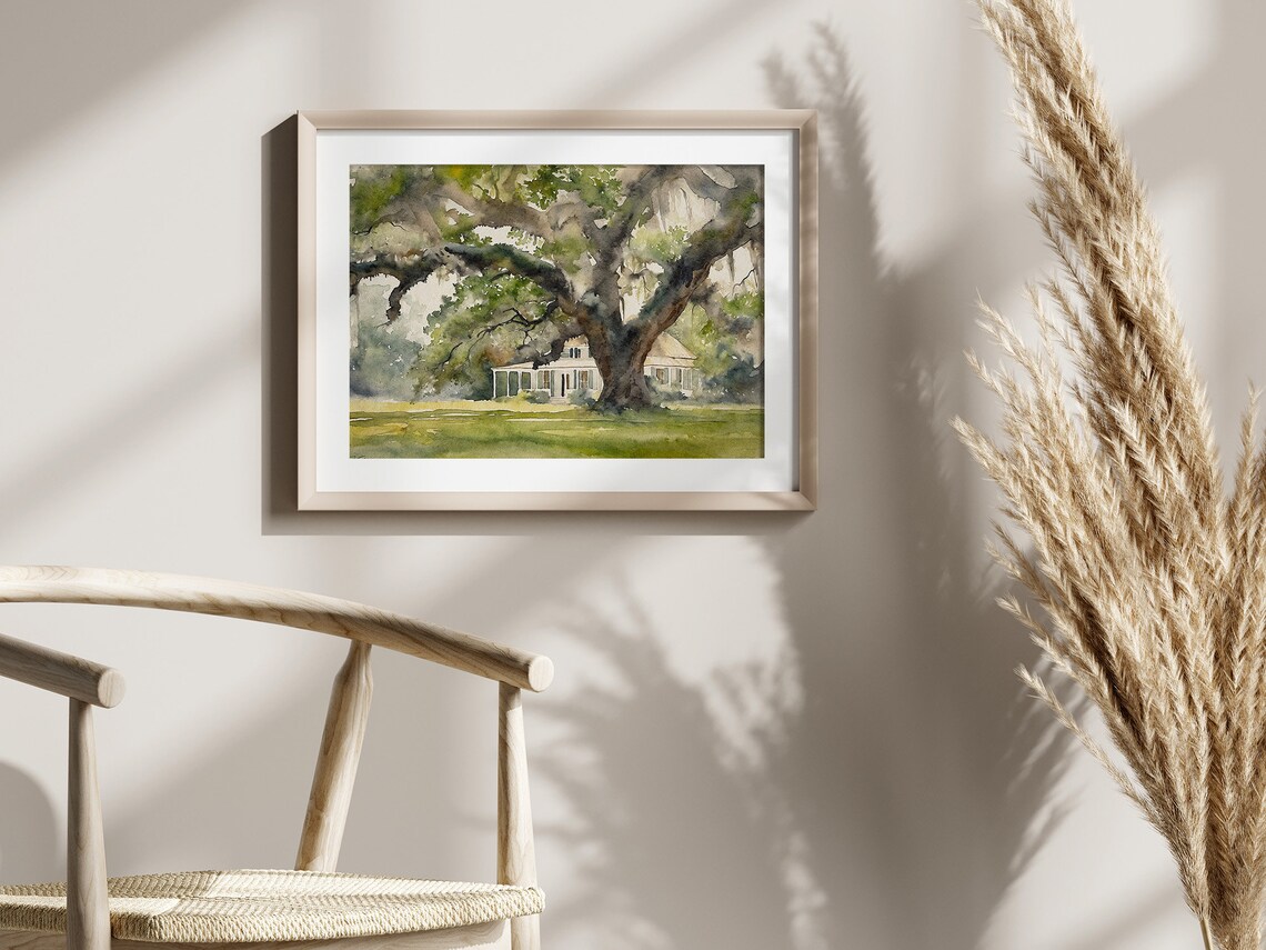 Audubon Park, New Orleans Watercolor Art Print - Image 2