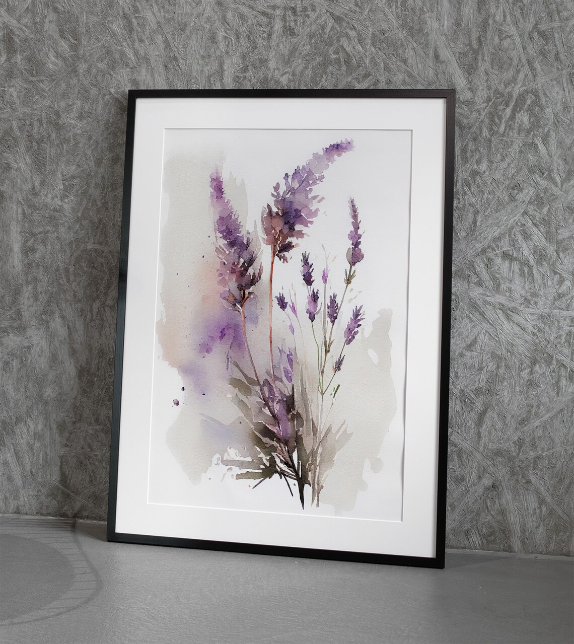 Lavender Watercolor Wildflowers, Neutral Floral Art Print - Image 4