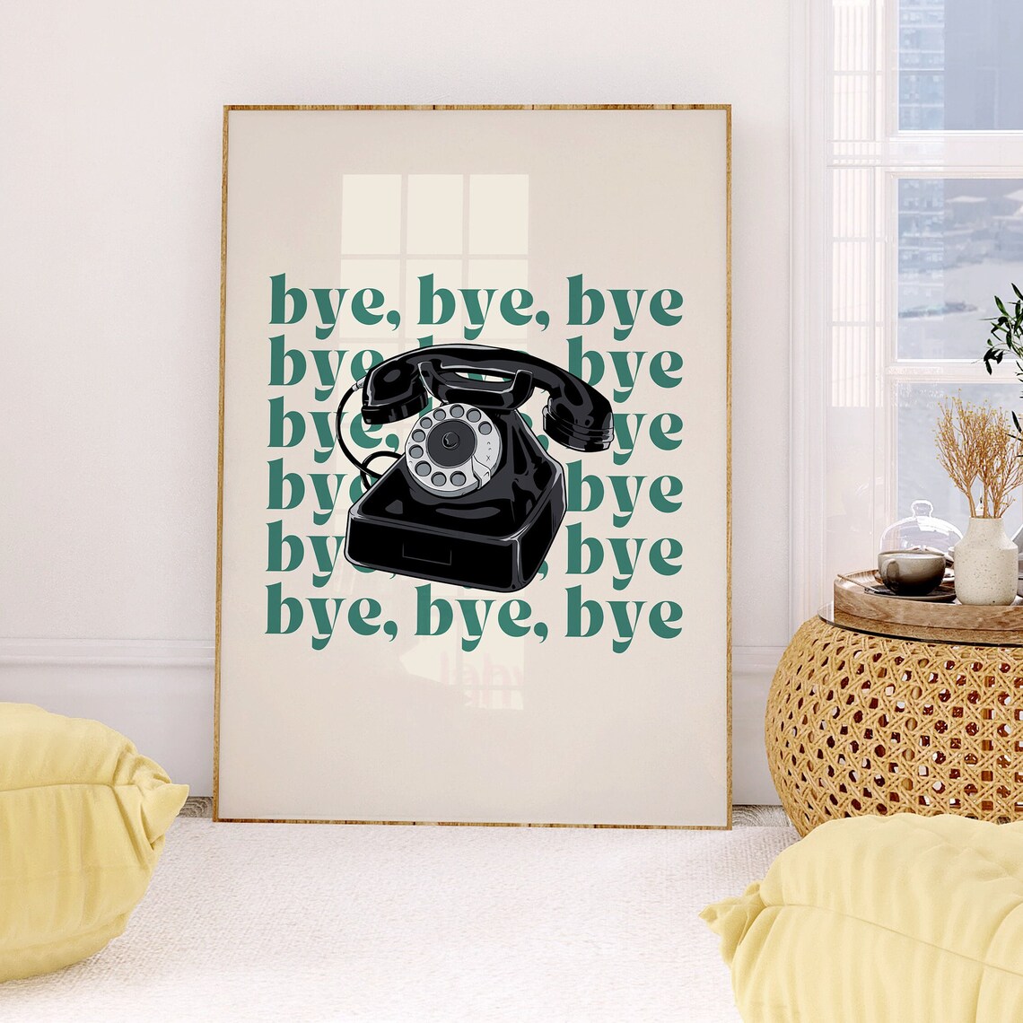 Irish Phone Call Goodbye Retro Vintage Art Print - Image 2