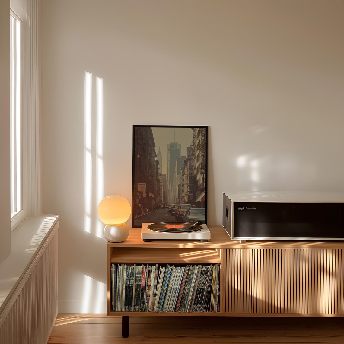 New York City Skyline Photography Poster, Urban Decor