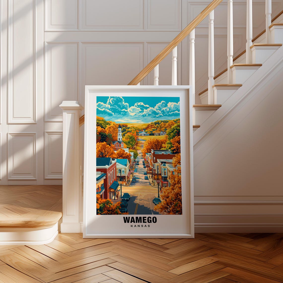 Wamego Print Kansas Poster Wamego Views Wamego Art Kansas Charm Wamego Beauty Historic Town Scenic Landscape Cultural Heritage