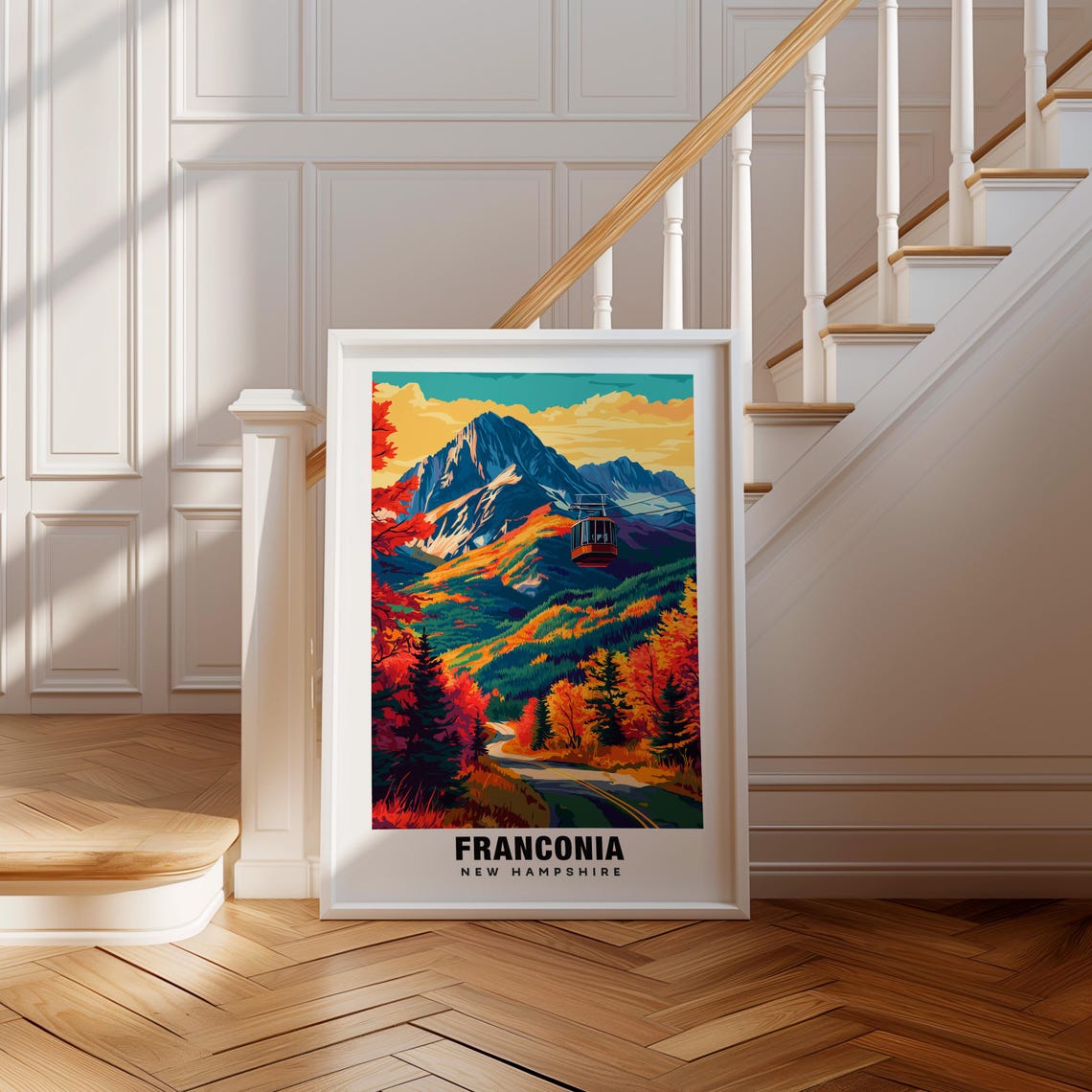 Franconia Print New Hampshire Poster Franconia Views Franconia Art New Hampshire Charm Franconia Beauty Mountain Town Usa Poster