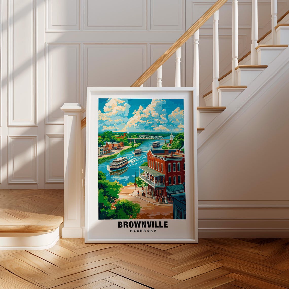 Brownville Print Nebraska Poster Brownville Views Brownville Art Nebraska Charm Brownville Beauty Historic Town Cultural Heritage