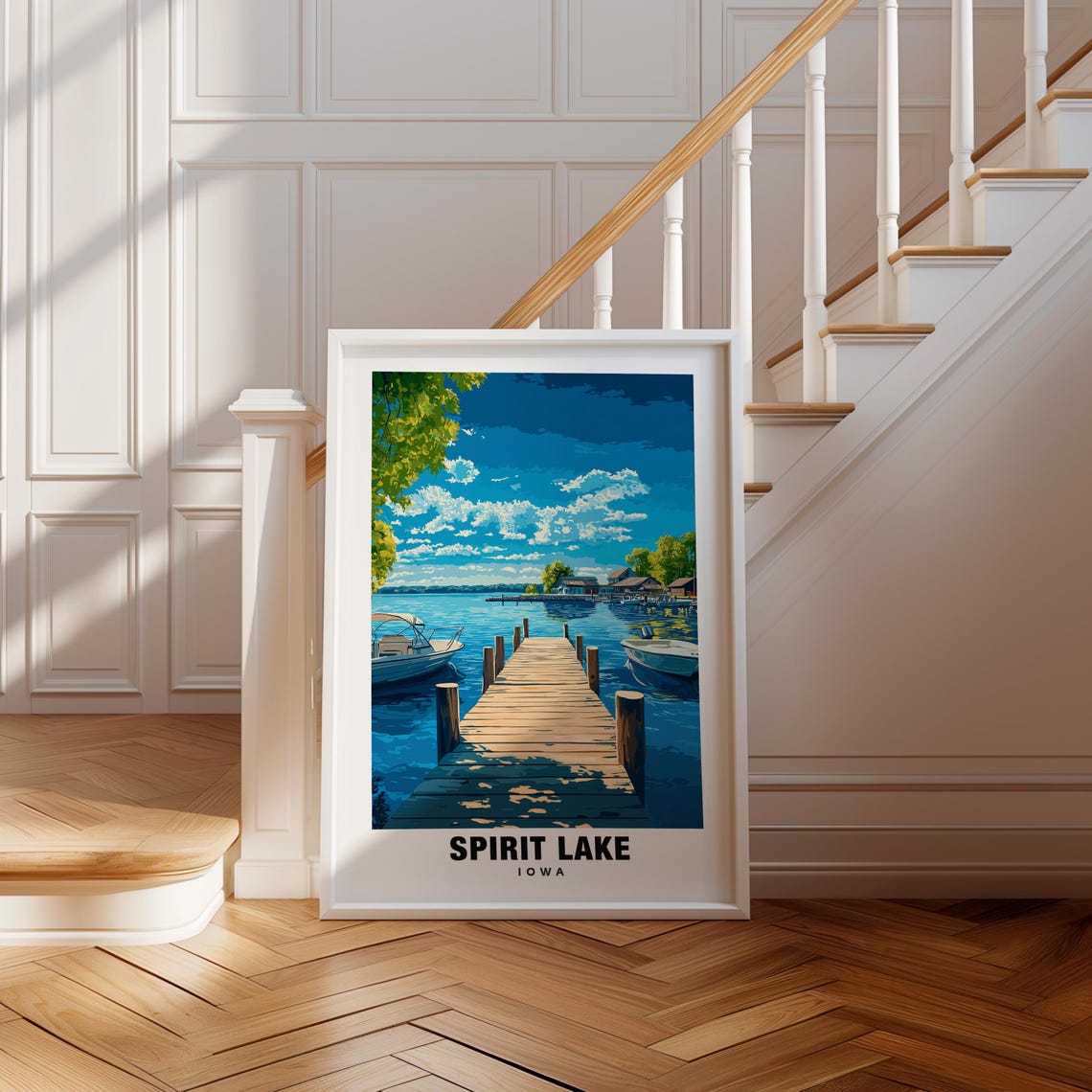 Spirit Lake Print Iowa Poster Spirit Lake Views Spirit Lake Art Iowa Charm Spirit Lake Beauty Scenic Landscape Lake Escape Iowa Art