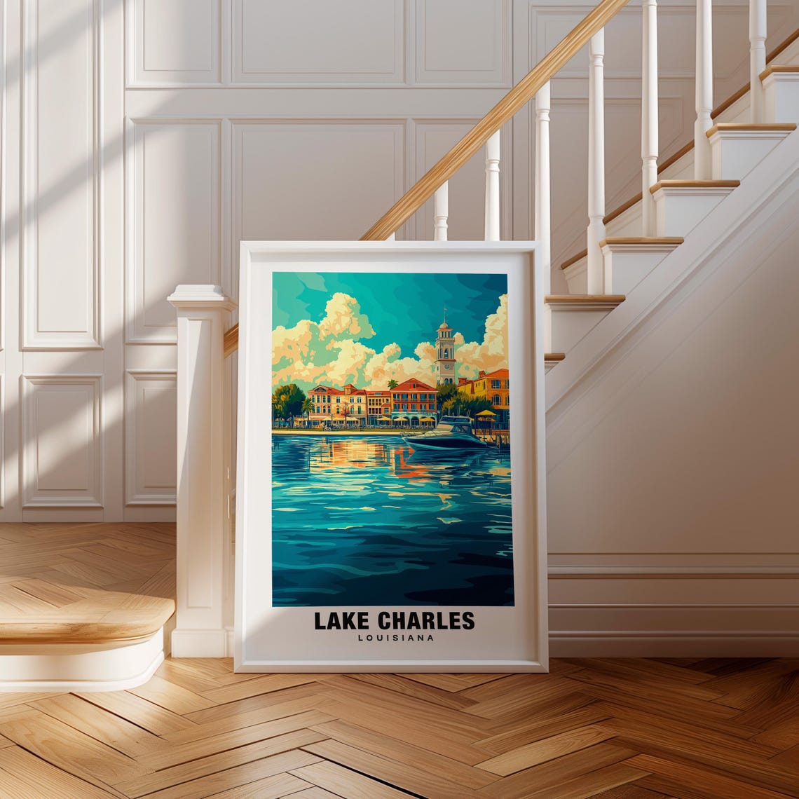 Lake Charles Print Louisiana Poster Lake Charles Views Lake Charles Art Louisiana Charm Lake Charles Beauty Coastal Heritage