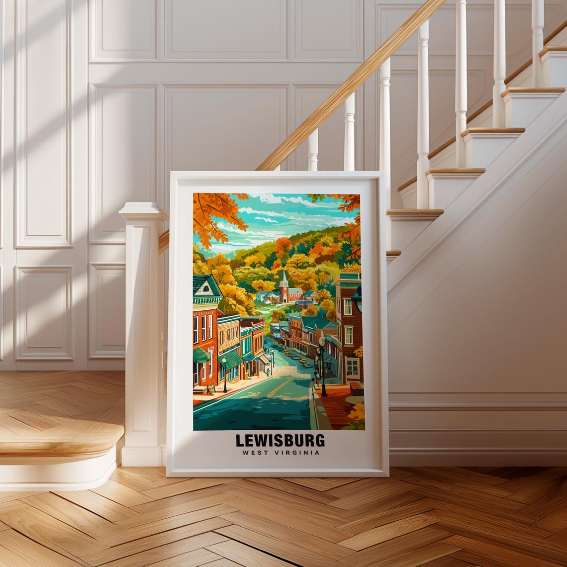 Lewisburg Print West Virginia Poster Lewisburg Views Lewisburg Art West Virginia Charm Lewisburg Beauty Historic Town Scenic Landscape