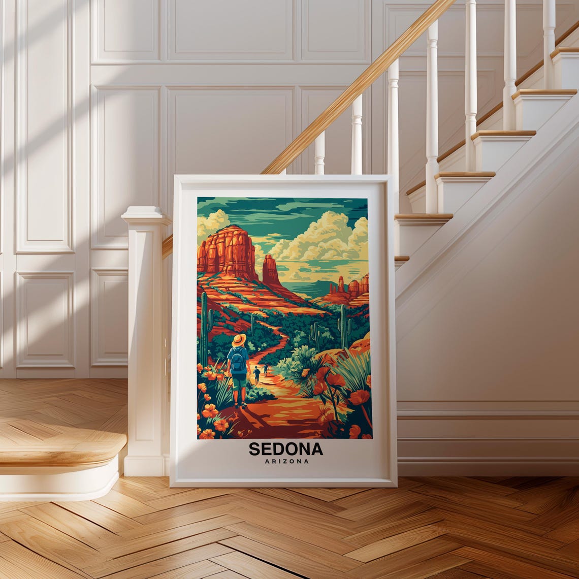 Sedona Travel Print Arizona Sedona Travel Gift City Poster Birthday Present Wedding Gift Arizona Outdoor