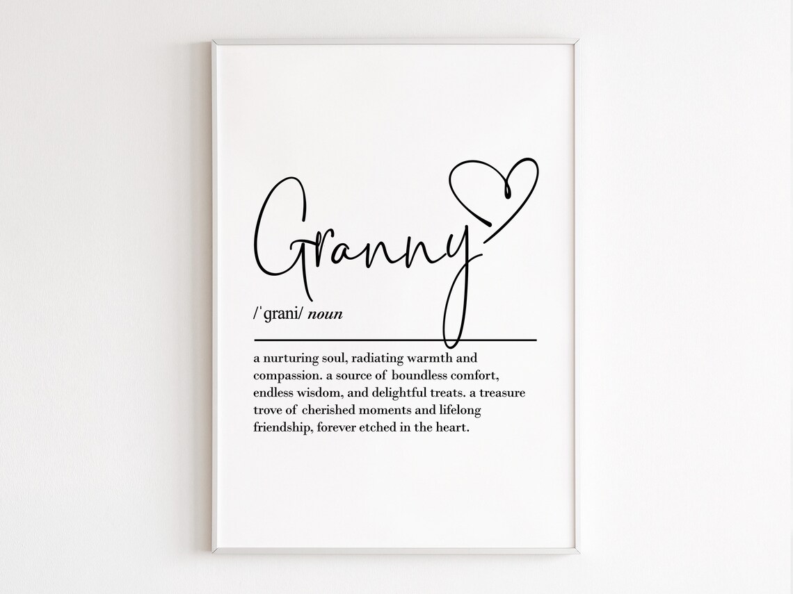 Granny Definition Art Print, Gift From Grandkids - Image 3
