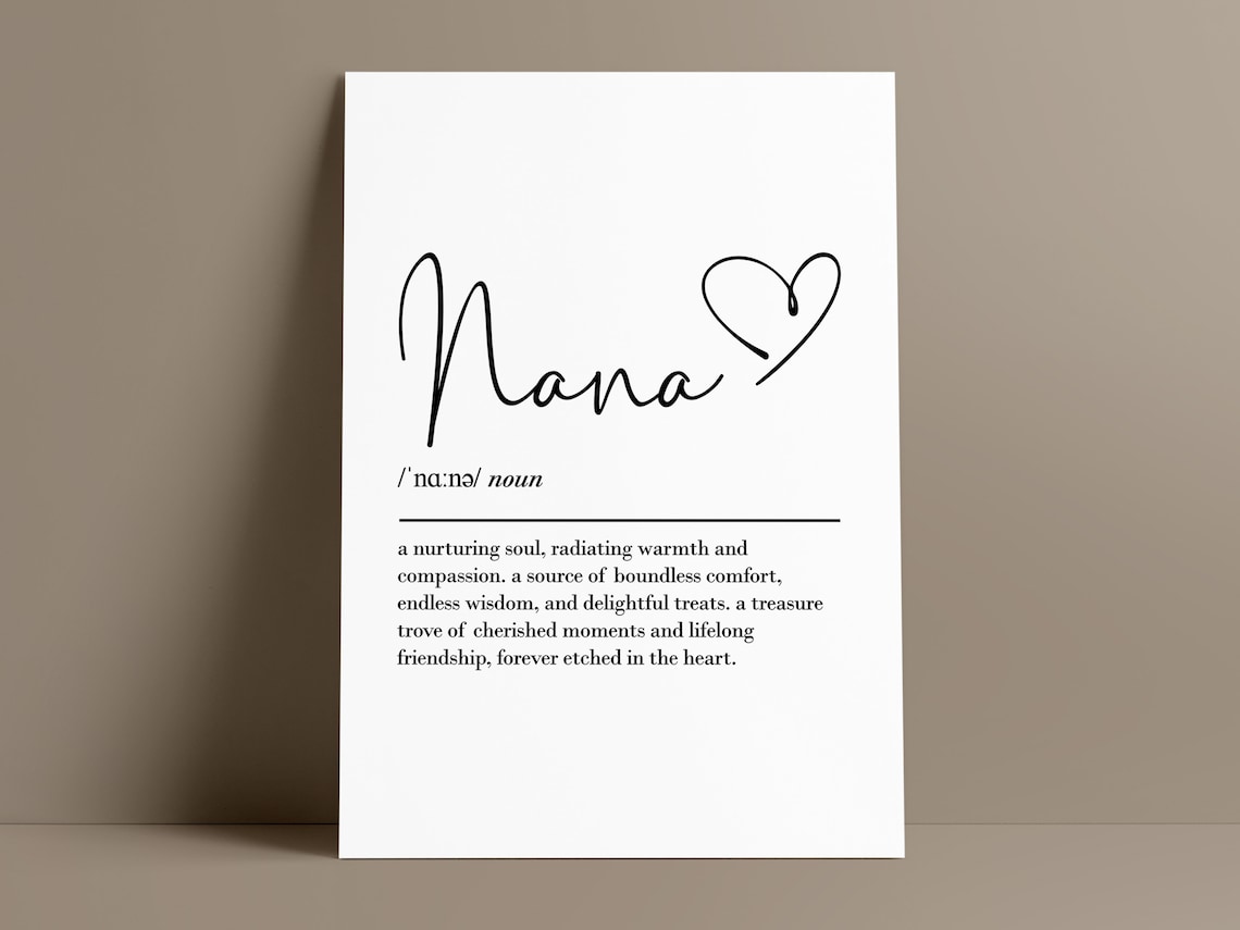 Nana Definition Wall Art, Grandma Gift Print - Image 2