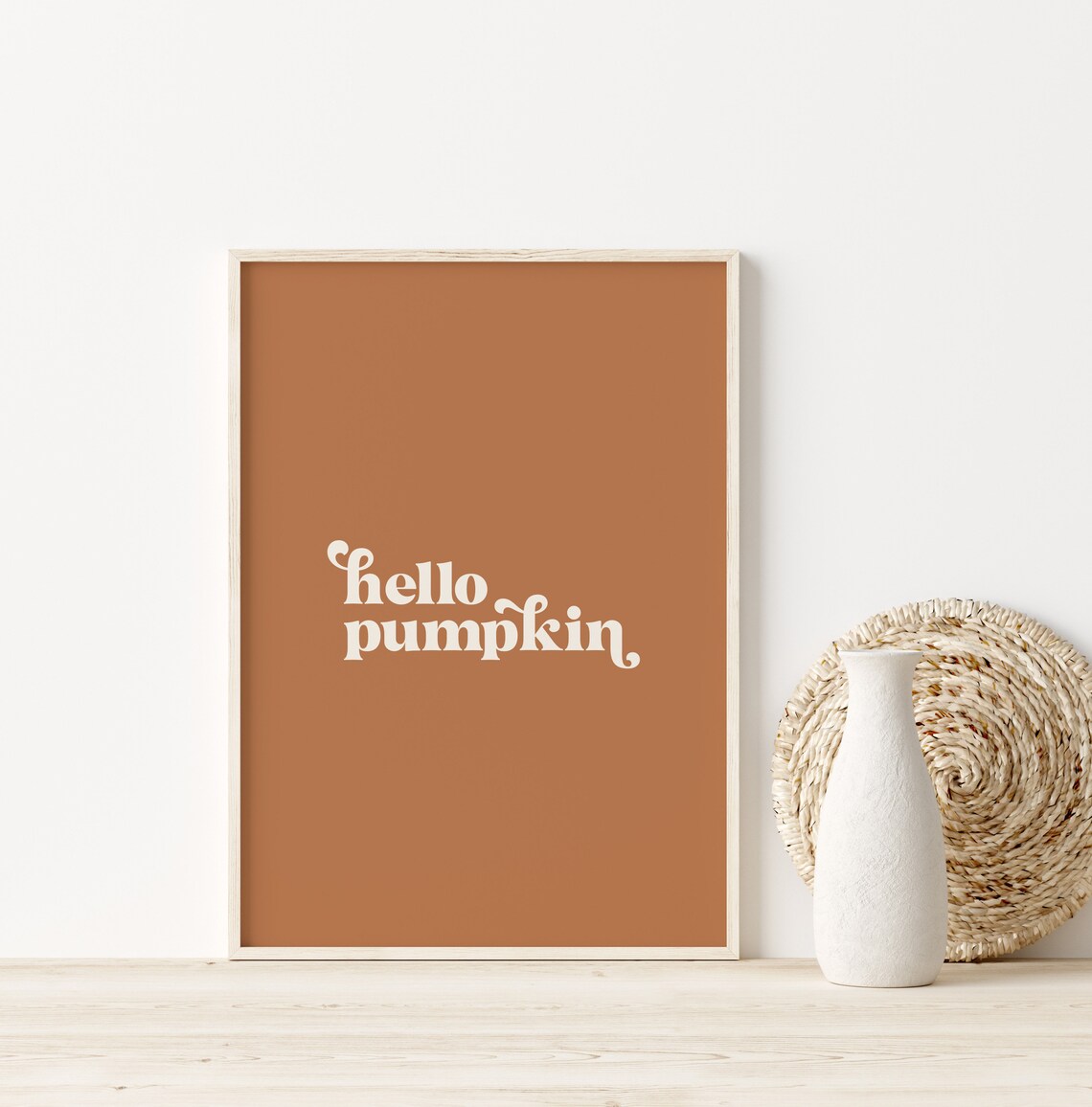 Hello Pumpkin Autumn Poster Wall Art Print - Image 3