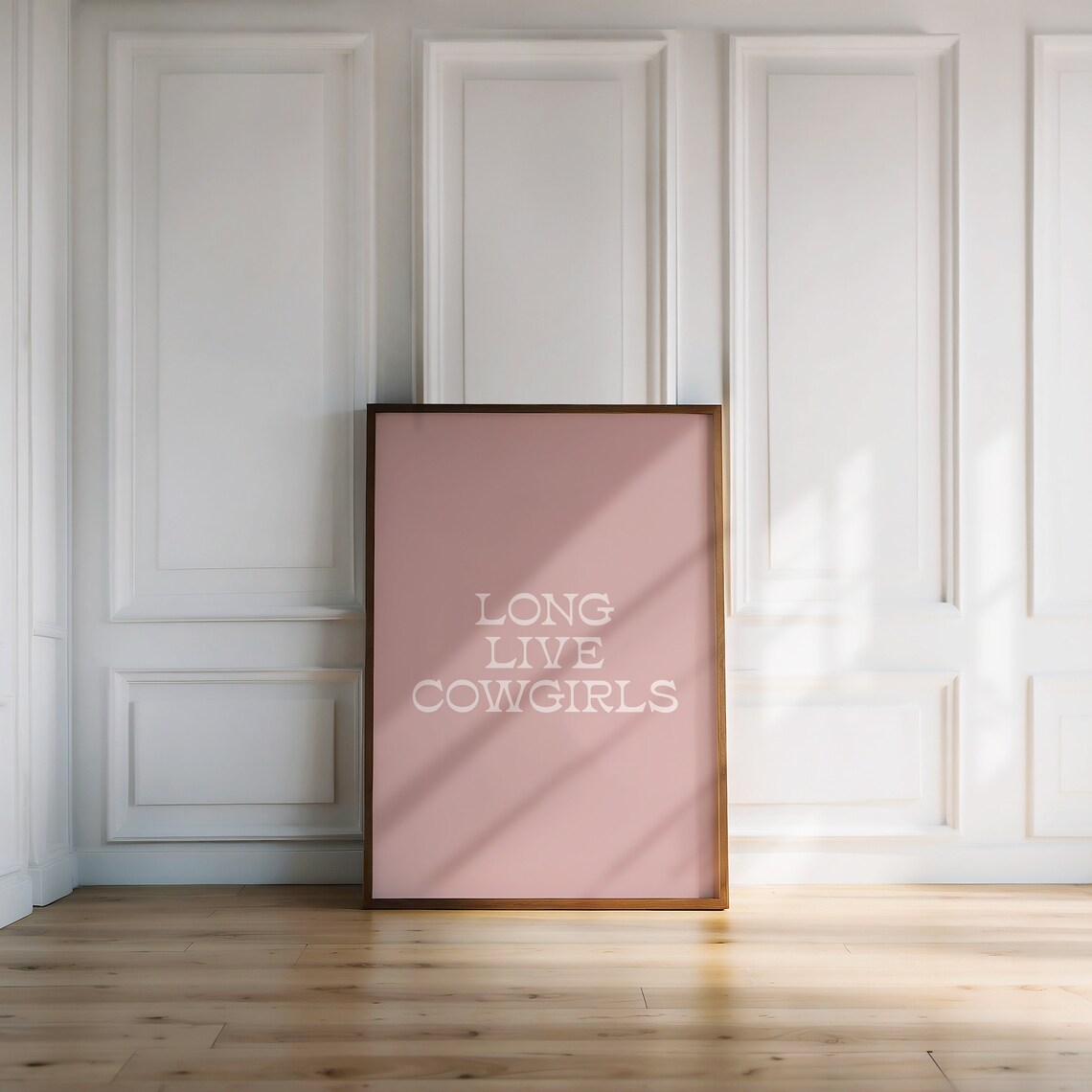Long Live Cowgirls Dusty Pink Western Nursery Quote Decor Poster - Image 3