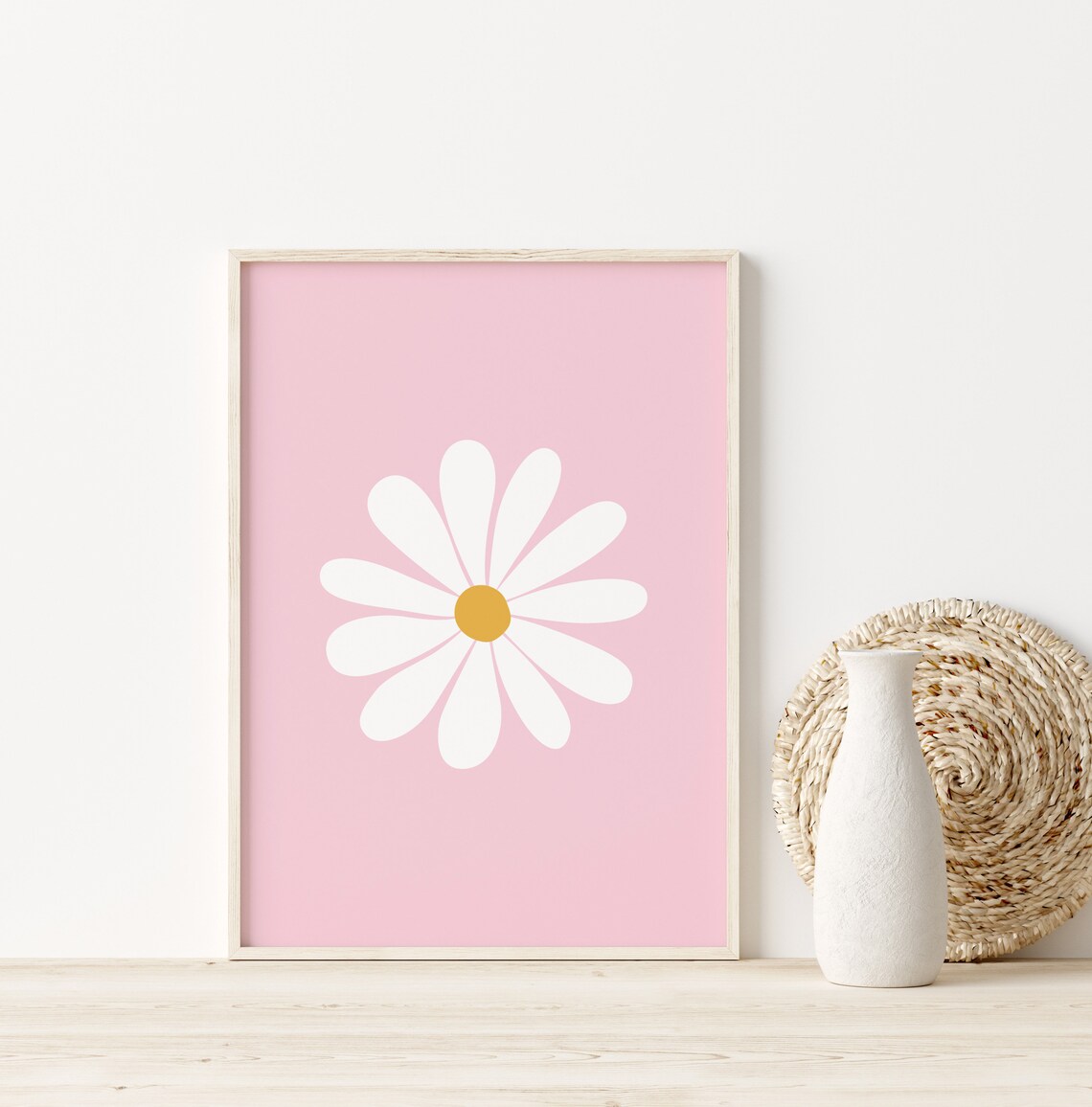 Daisy Print Boho Floral Art Print, Nursery Decor - Image 3