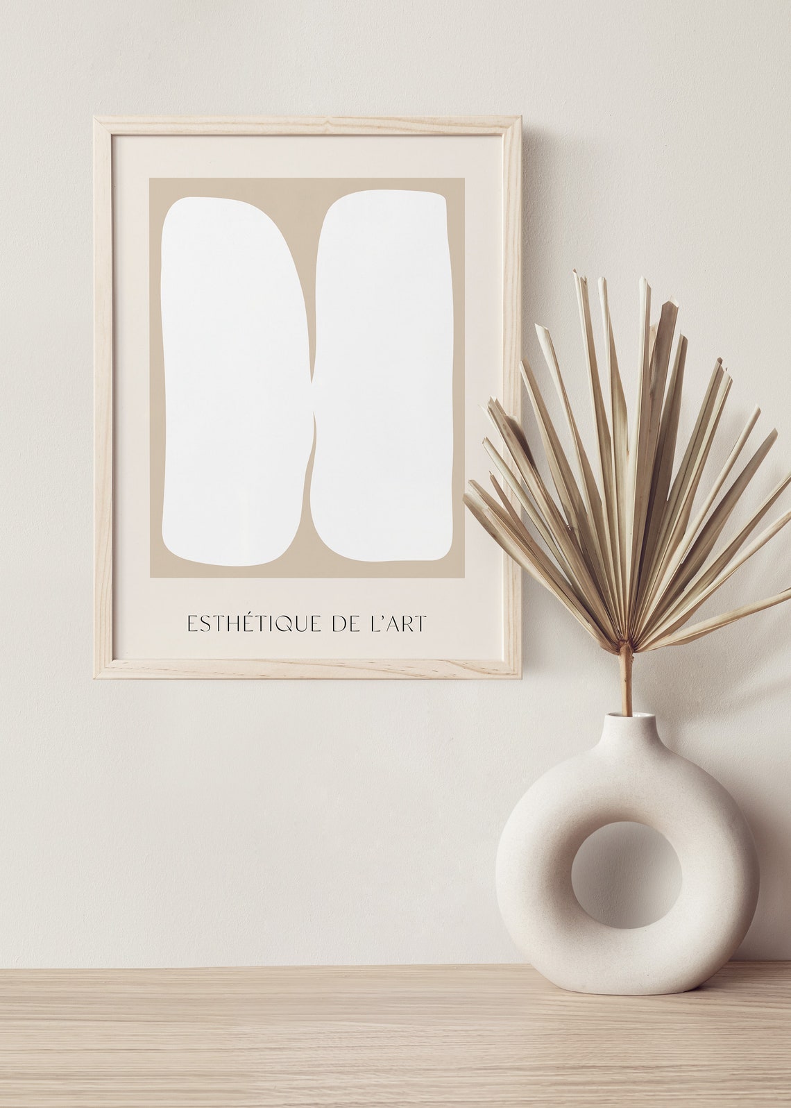 Esthetique De L Art Beige Abstract Poster Exhibition Style Art Design - Image 3