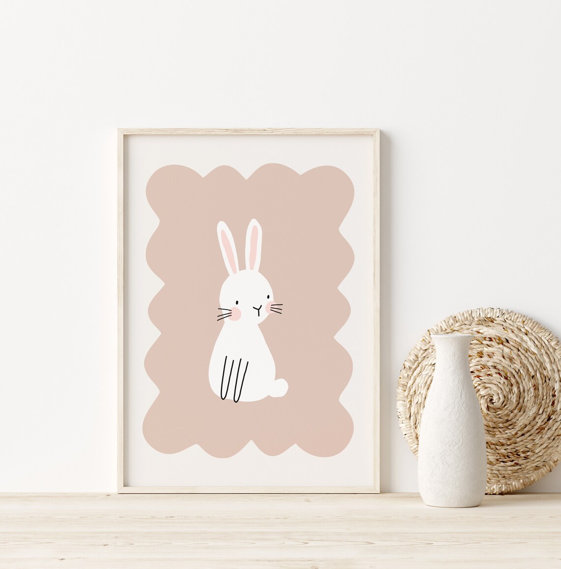 Cute Bunny Print, Girls Nursery Wall Art - Image 3