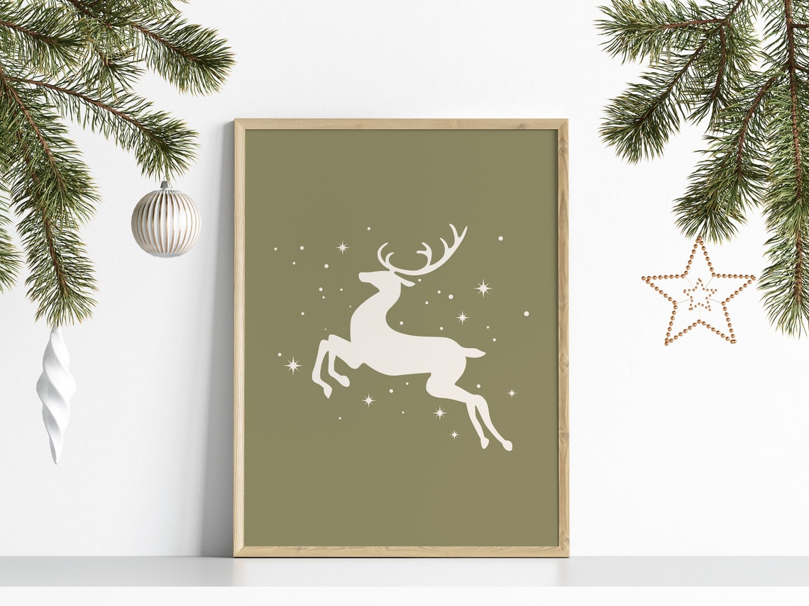 Terracotta Sage Christmas Baubles Hanging Ornament Holiday Poster - Image 4